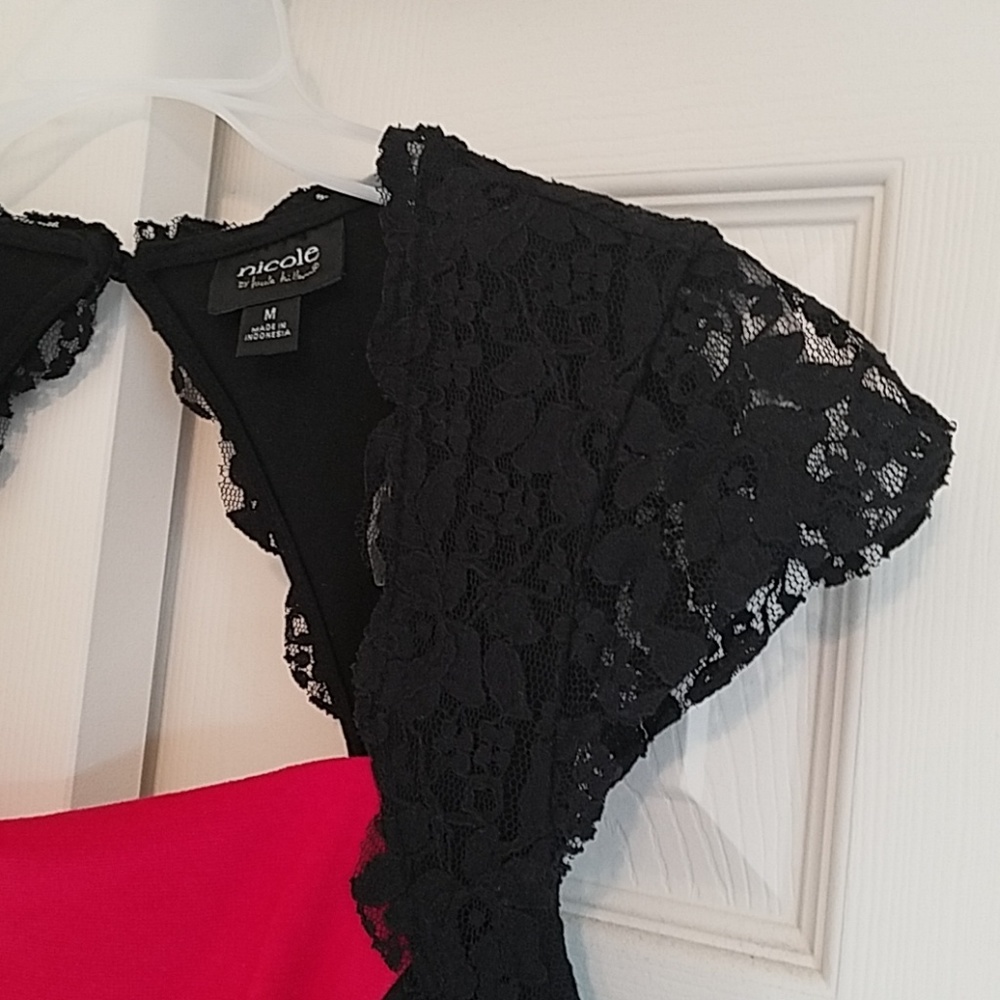 Red and Black Cocktail Dress - Picture 2 of 6